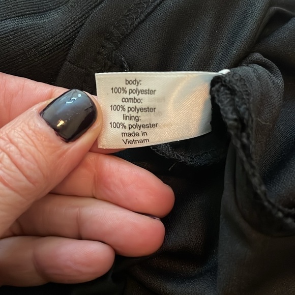 Lane Bryant Black Sleeveless A Line Stretch Dots Party Dress Plus Size 24 New - Picture 7 of 8